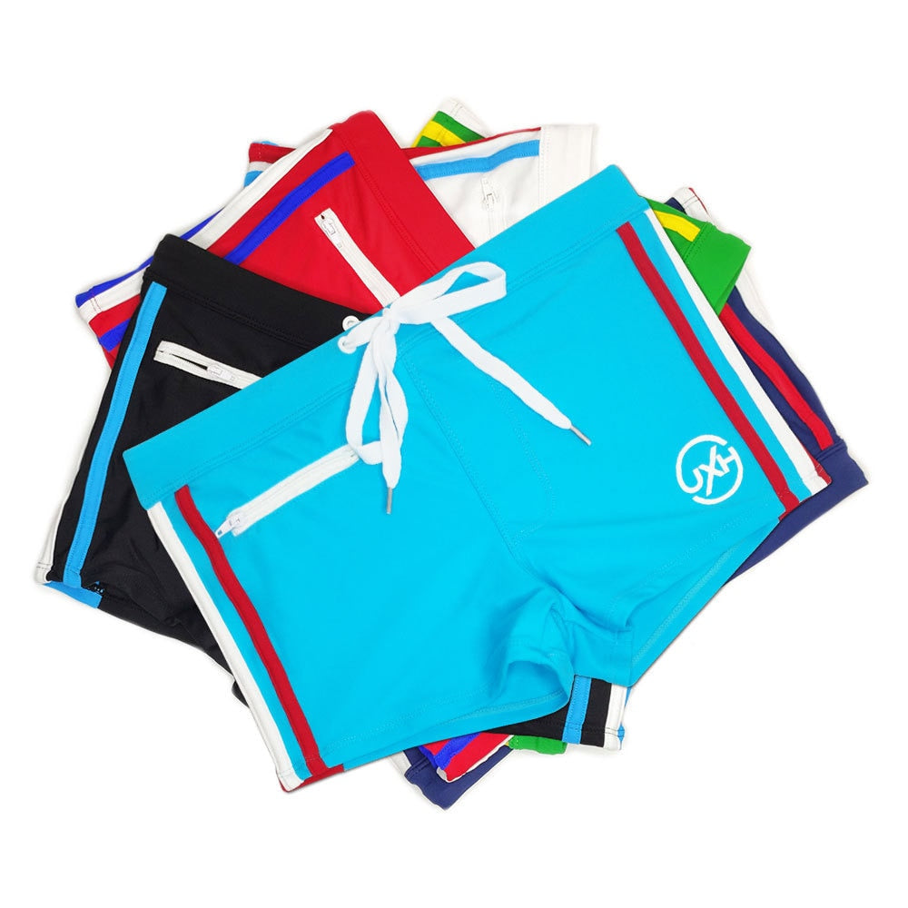 Quick Drying Swim Trunks With Zipper Pocket