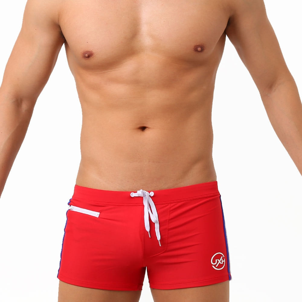 Quick Drying Swim Trunks With Zipper Pocket