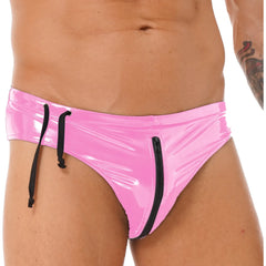 Kinky Glossy Wet Look Zipper Briefs