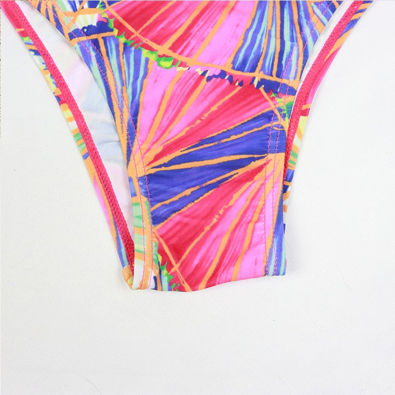 Funky Rash Guard Long Sleeve Bikini Set