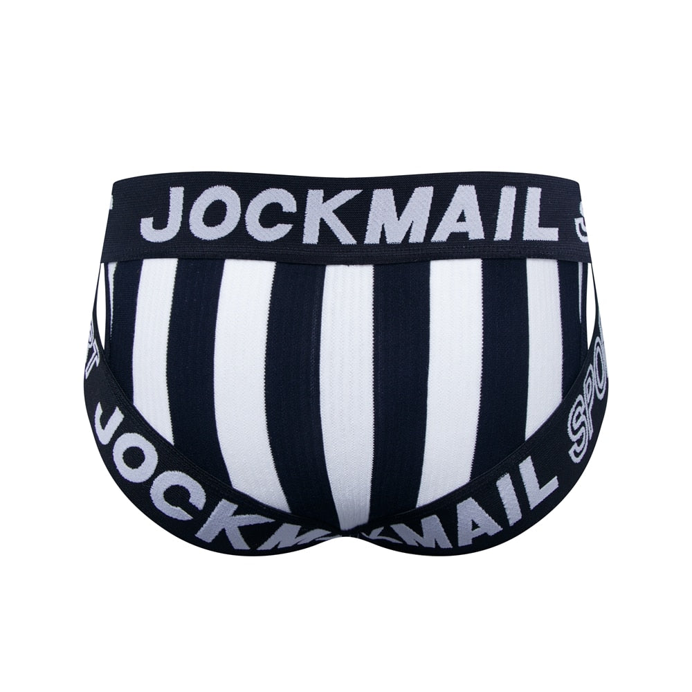 JOCKMAIL Striped & Strapped Briefs (6 Pack)