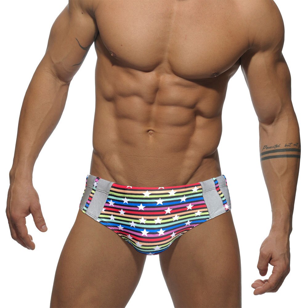 Silver Stud Rainbow Swim Briefs