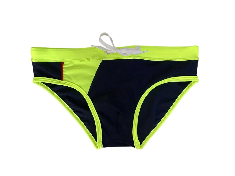 Racing Stripe Drawstring Swim Briefs
