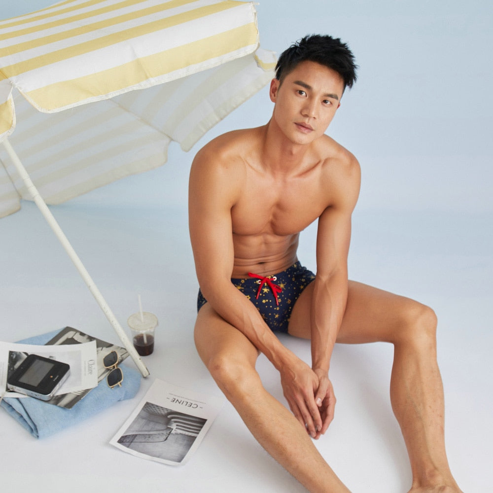Starry Night Low Waist Swim Trunks