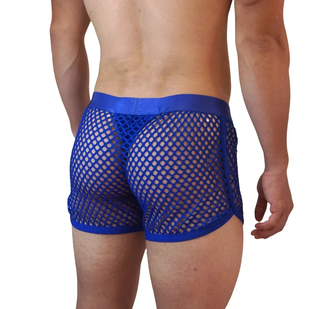 Jockmail Reveal All Fishnet Underwear Shorts
