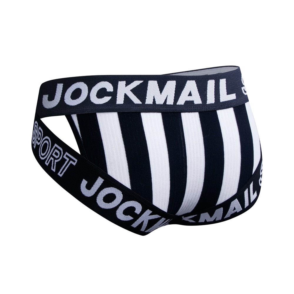 JOCKMAIL Striped & Strapped Briefs