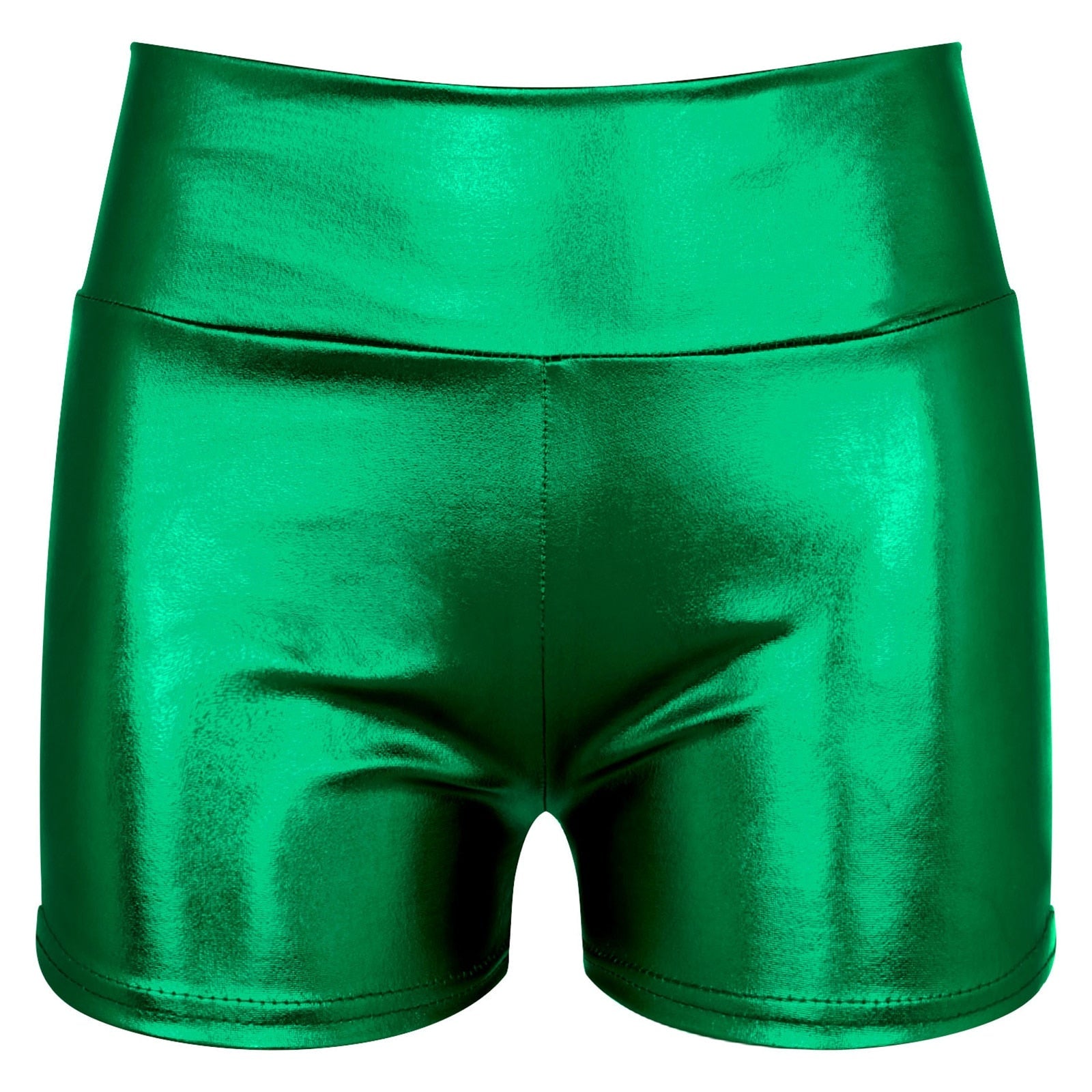 Metallic High Waisted Booty Shorts