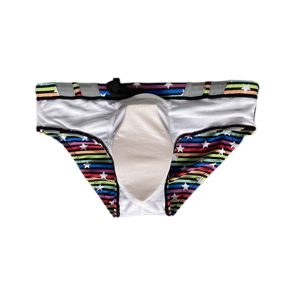 Silver Stud Rainbow Swim Briefs