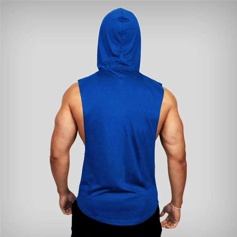 Men's Hooded Fitness Racerback Vest