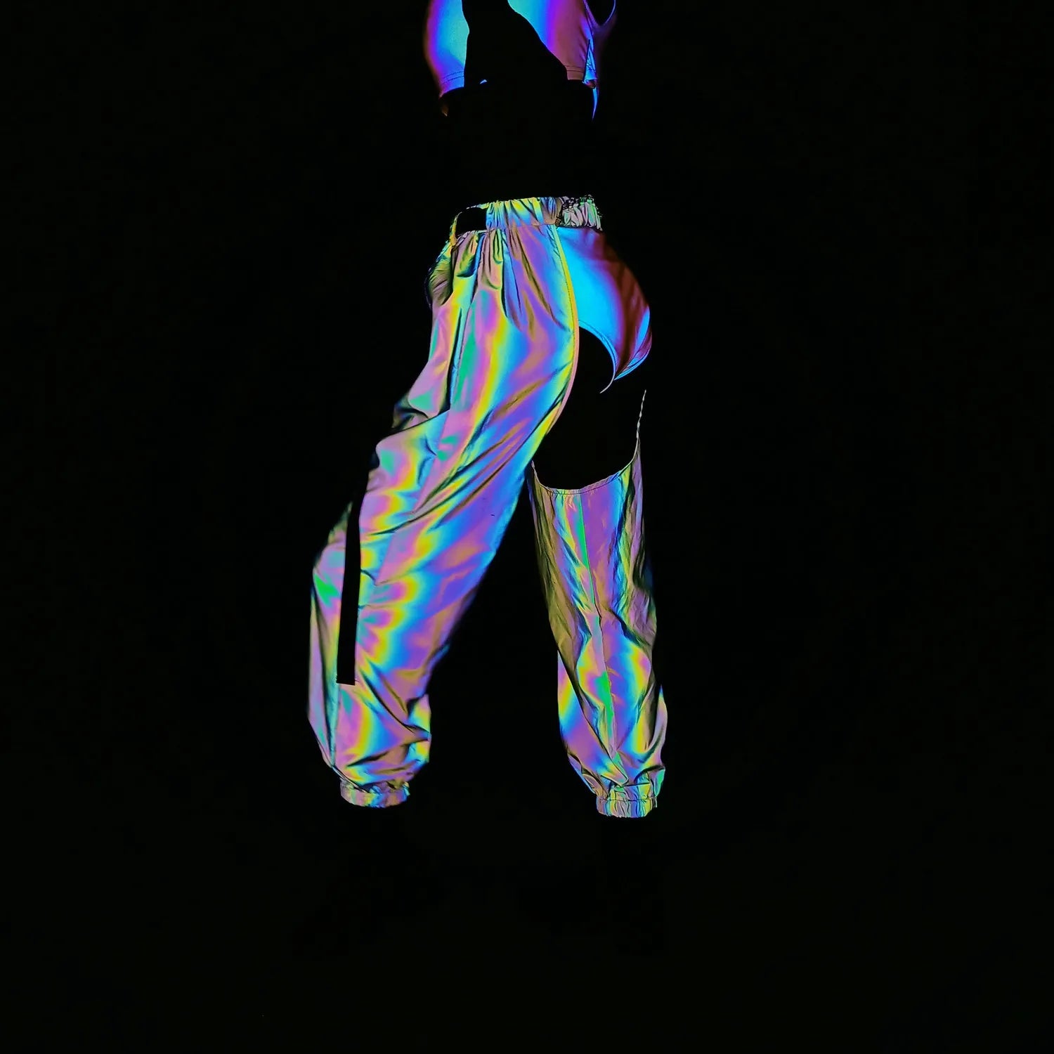 Reflective Rave Cargo Pants