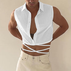 Sexy Lace-Up Backless Crop Top