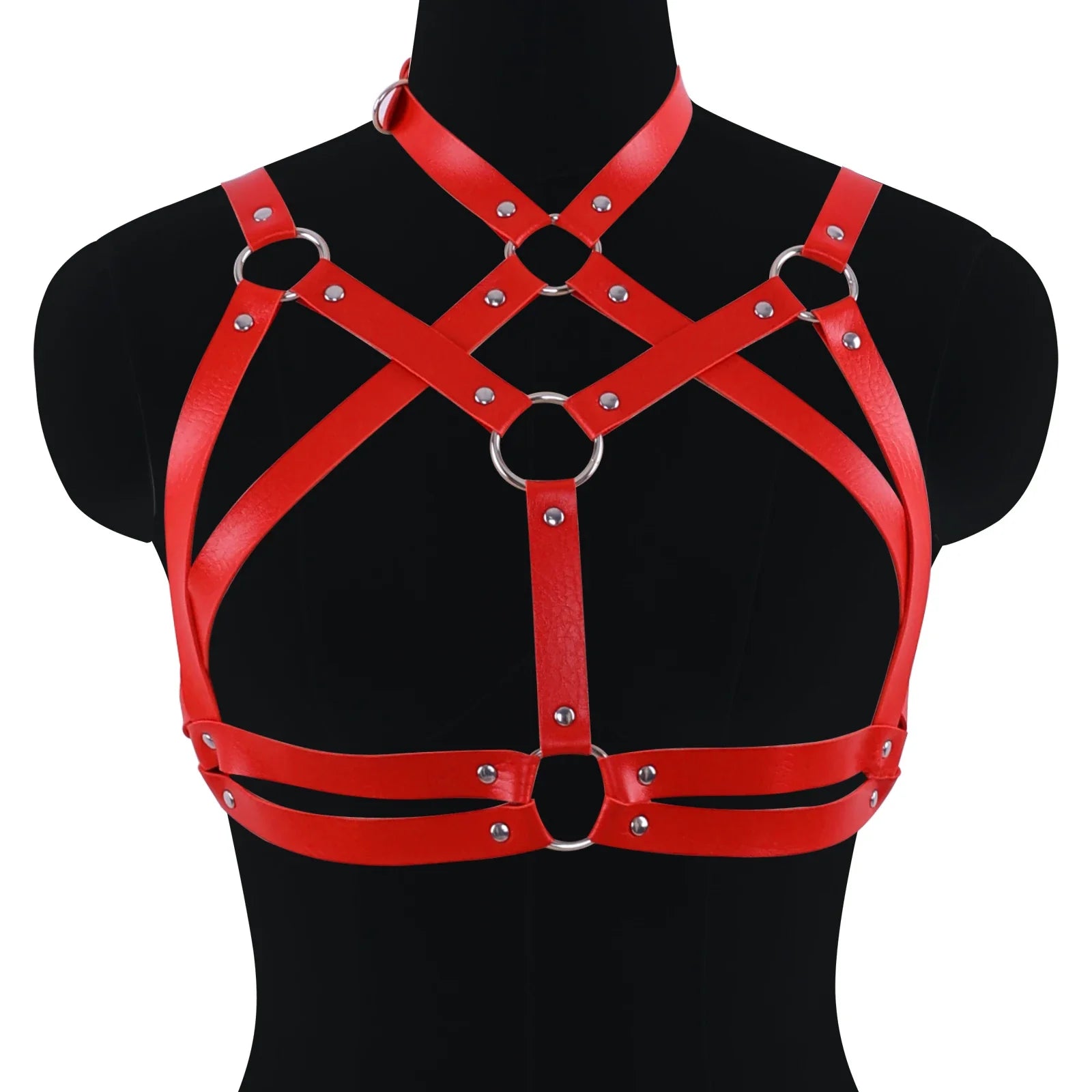 Rebel Rave Rivet Crop Harness Top