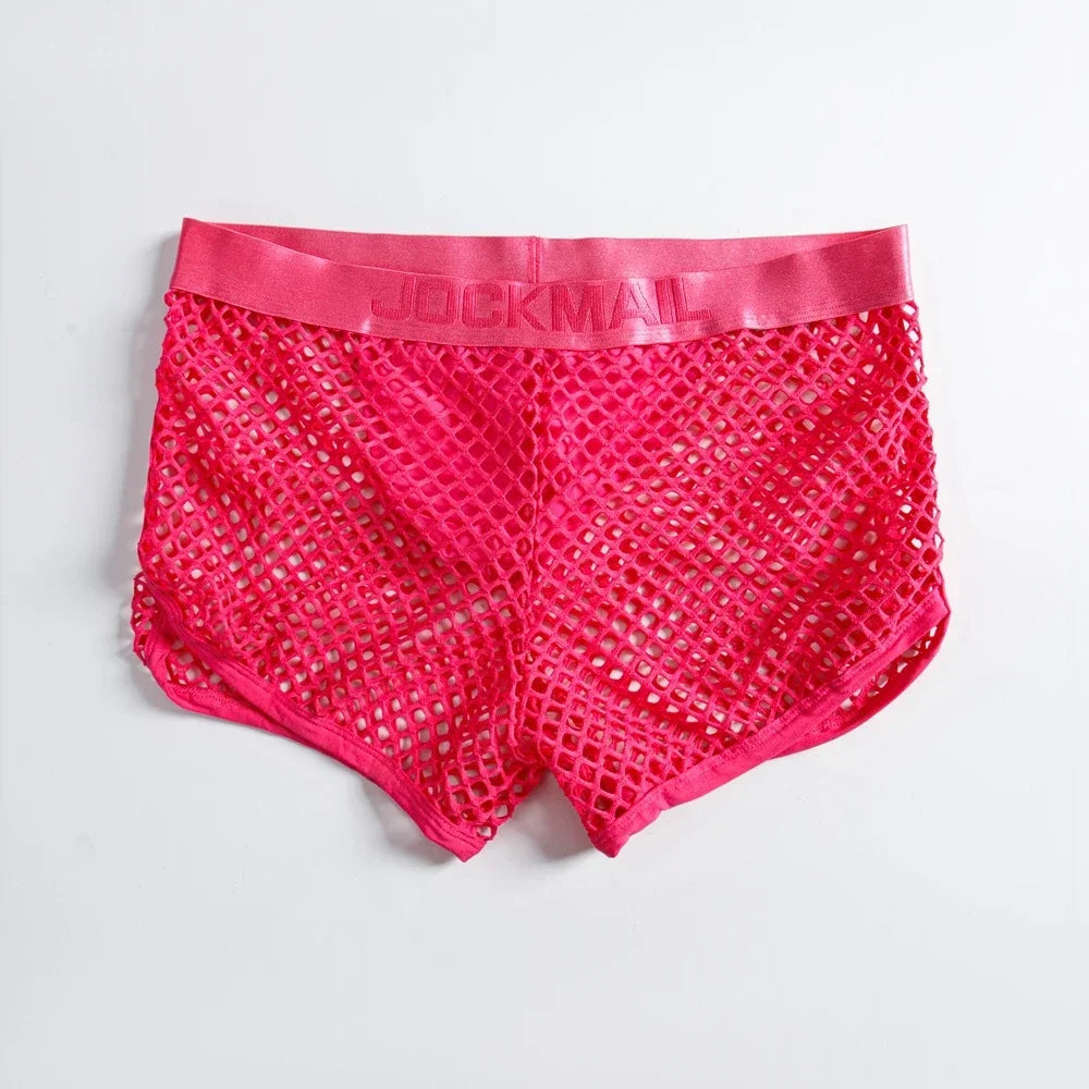 Jockmail Reveal All Fishnet Underwear Shorts