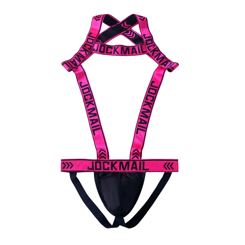 Jockmail Neon Seduction Bodysuit & Thong Harness