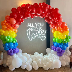 7-Color Rainbow Latex Party Balloons Arch Product