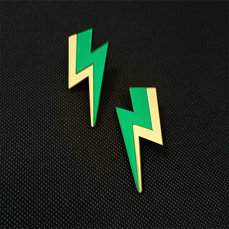 Glitter Lightning Acrylic Stud Earrings