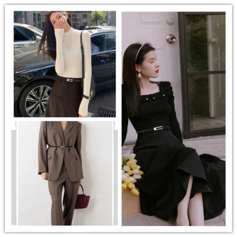 Sky Lounge Luxe Leather Cincher Belt