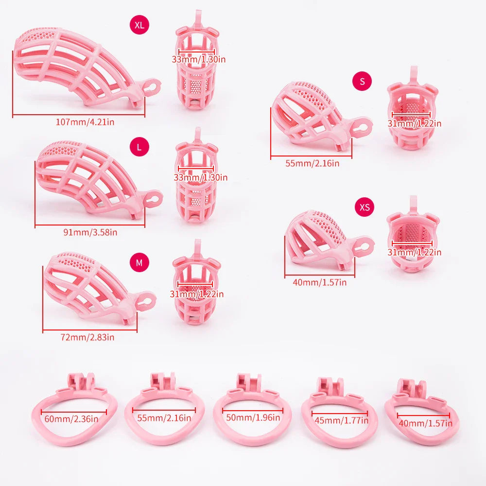 Pink Sissy Cock Cage