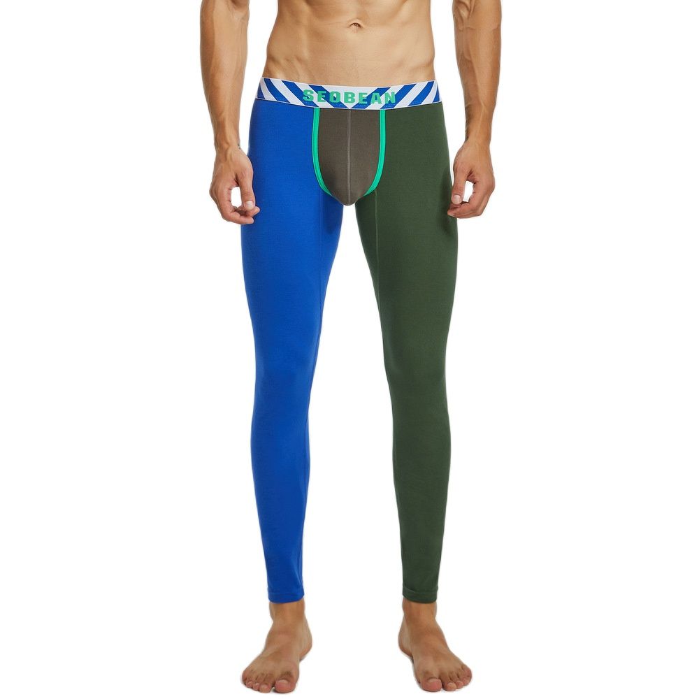 SEOBEAN Color Block Thermal Long Johns