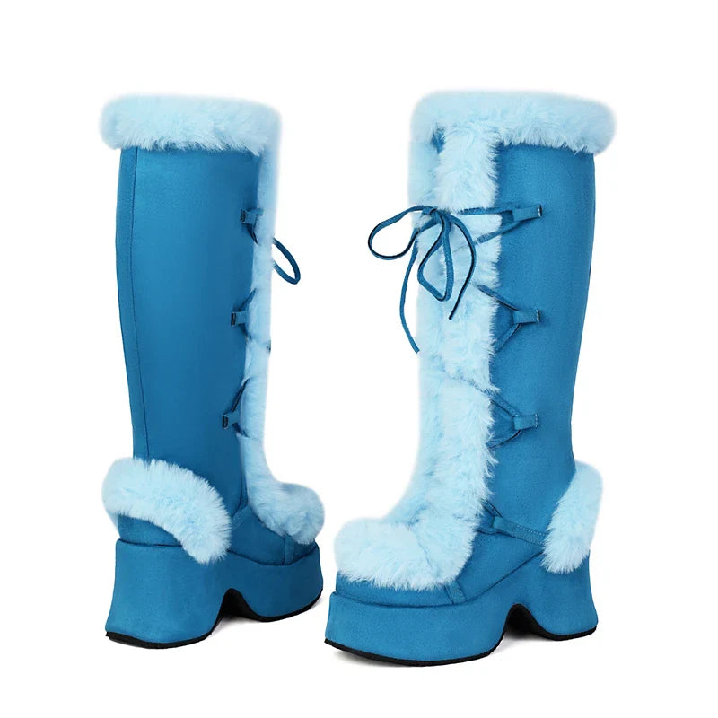 Funky Fur Platform Boots