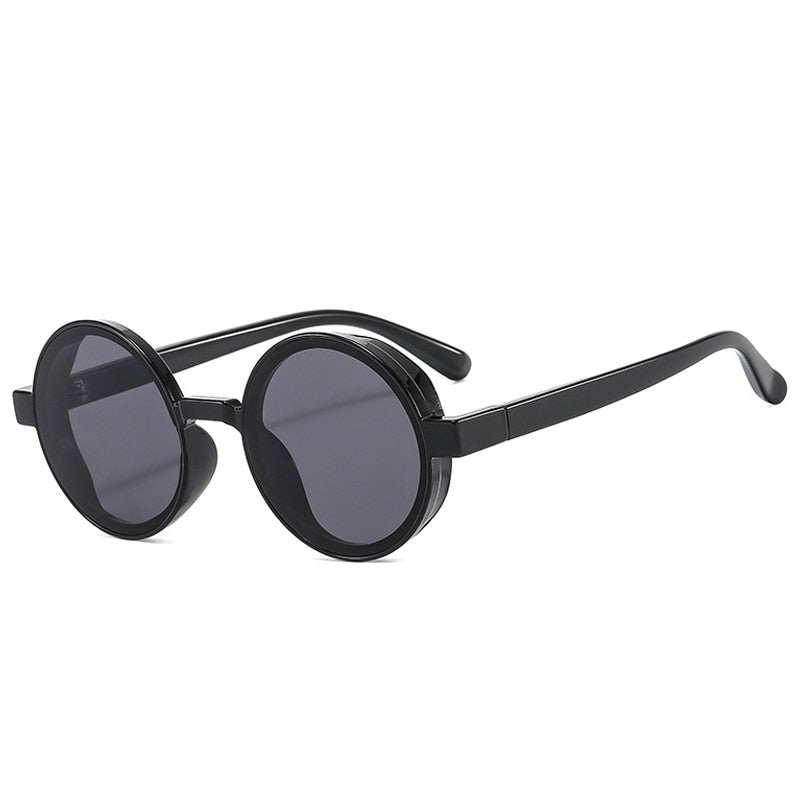 Retro Round Punk Sunglasses
