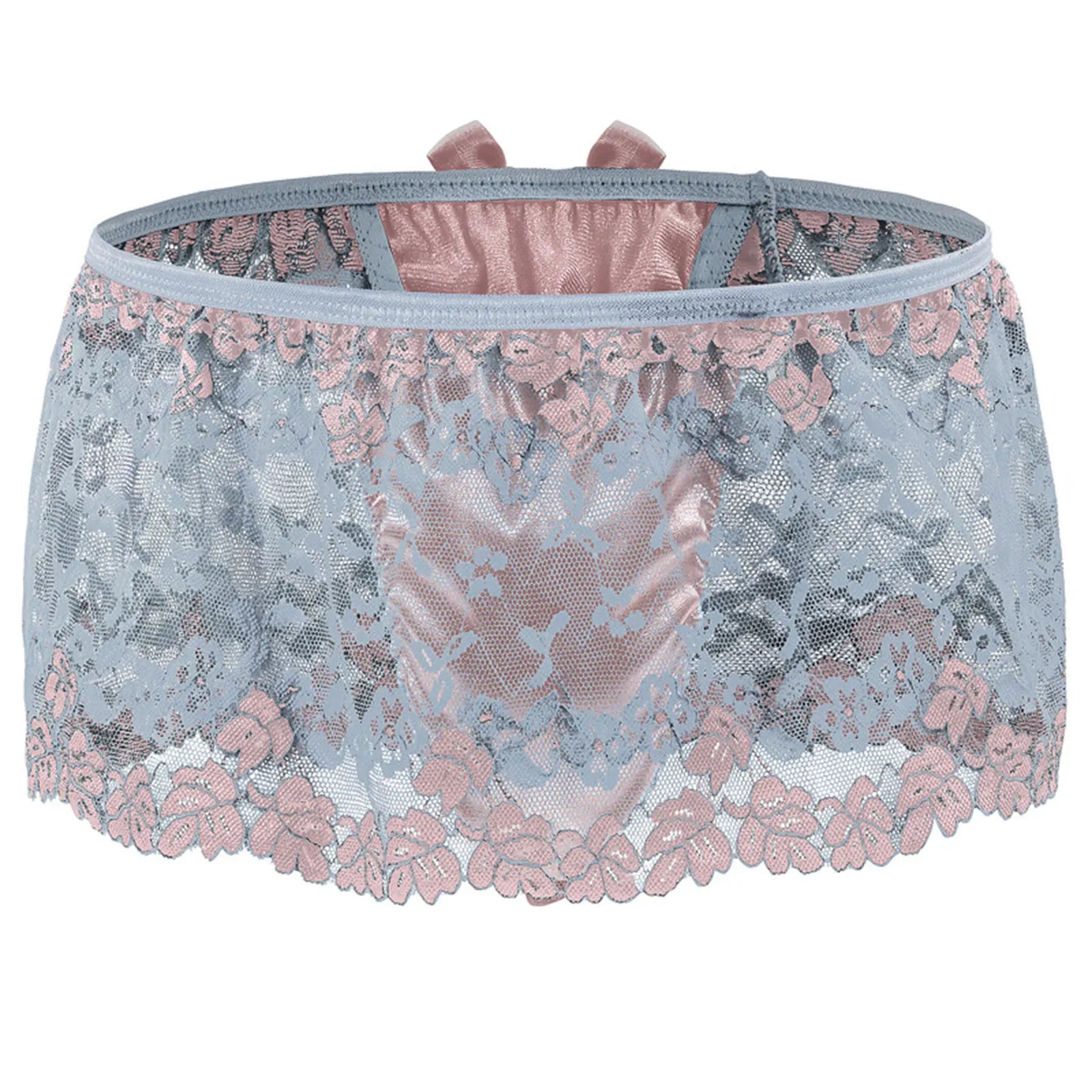 Lace Skirted Sissy Thong With High Waist