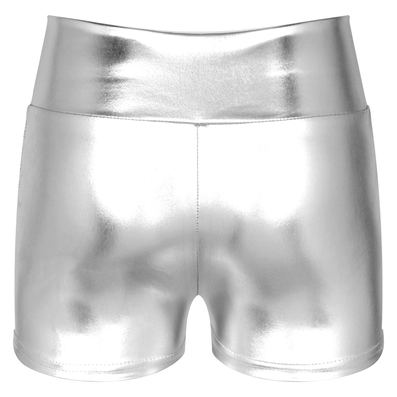 Metallic High Waisted Booty Shorts