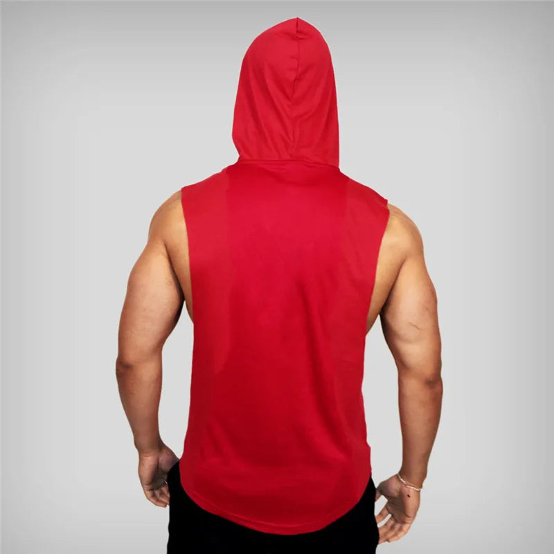 Men's Hooded Fitness Racerback Vest