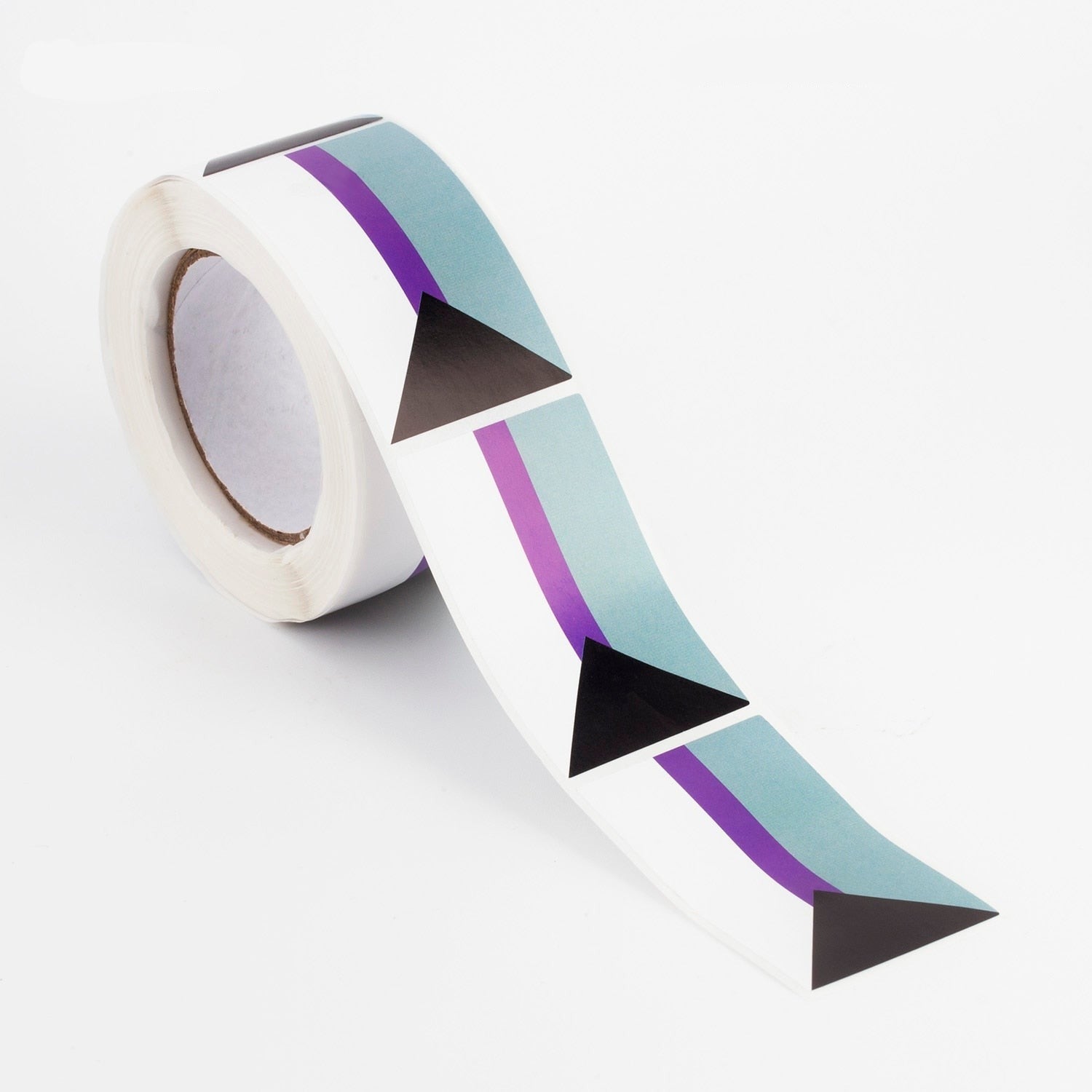 250 Demisexual Pride Flag Stickers On A Roll