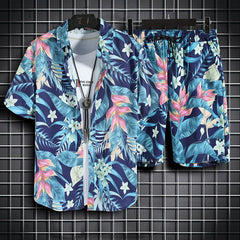 Party Life Short Sleeve Shirt + Shorts (2 Piece Outfit)