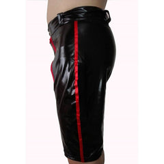 PU Leather Easy Access Men's Shorts