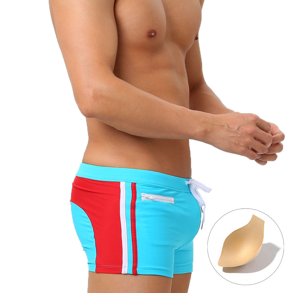 Quick Drying Swim Trunks With Zipper Pocket