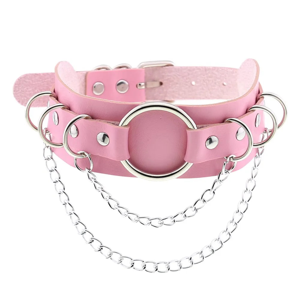 Femme Pink Punk Chokers