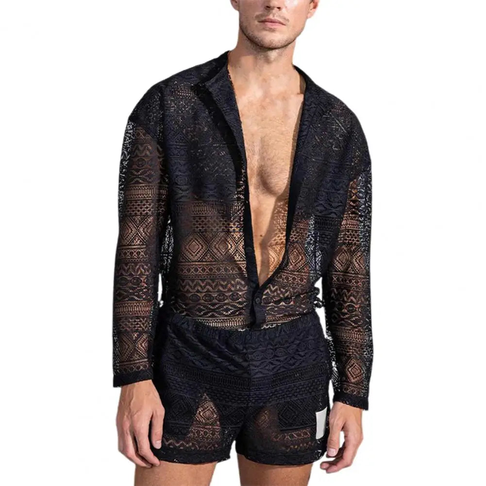 Geometric Allure Lace Set for Men