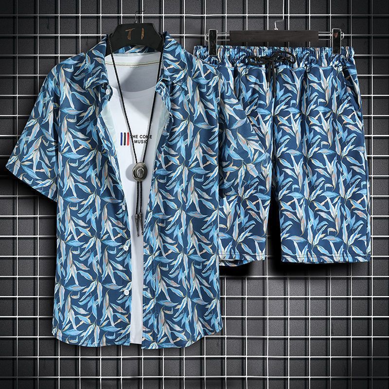 Party Life Short Sleeve Shirt + Shorts (2 Piece Outfit)