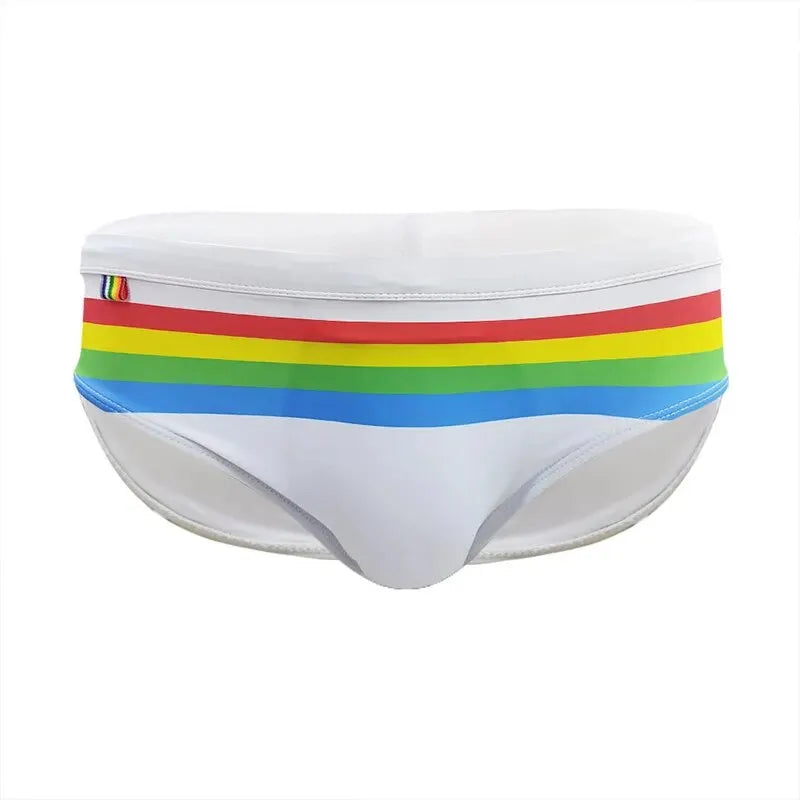 Sexy Striped Swim Briefs