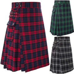 Contrast Color Festival Pleated Skirt
