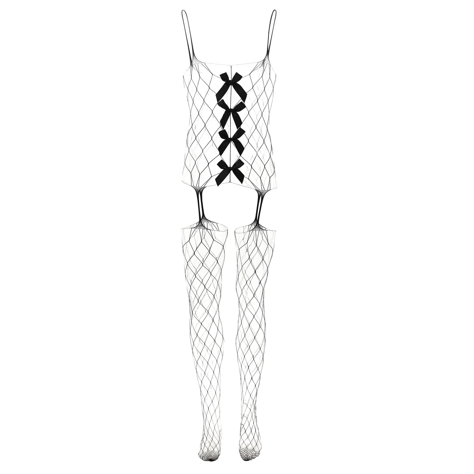 Bow-Tie Fantasy Fishnet Male Body Stocking
