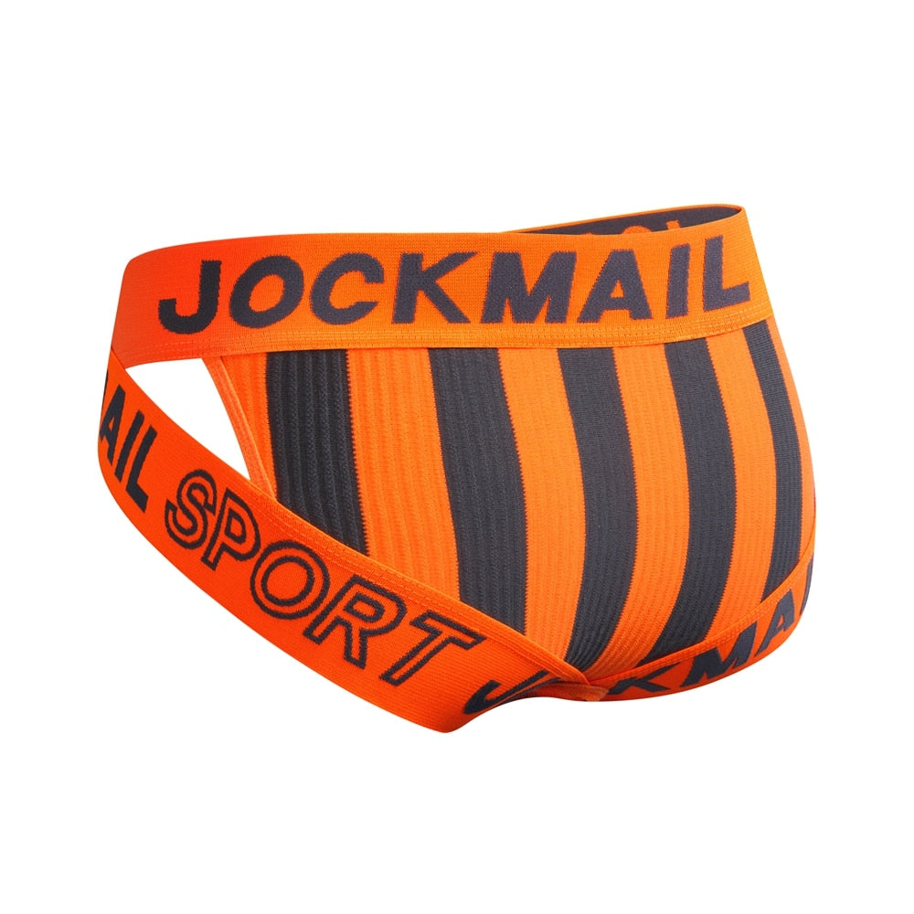 JOCKMAIL Striped & Strapped Briefs