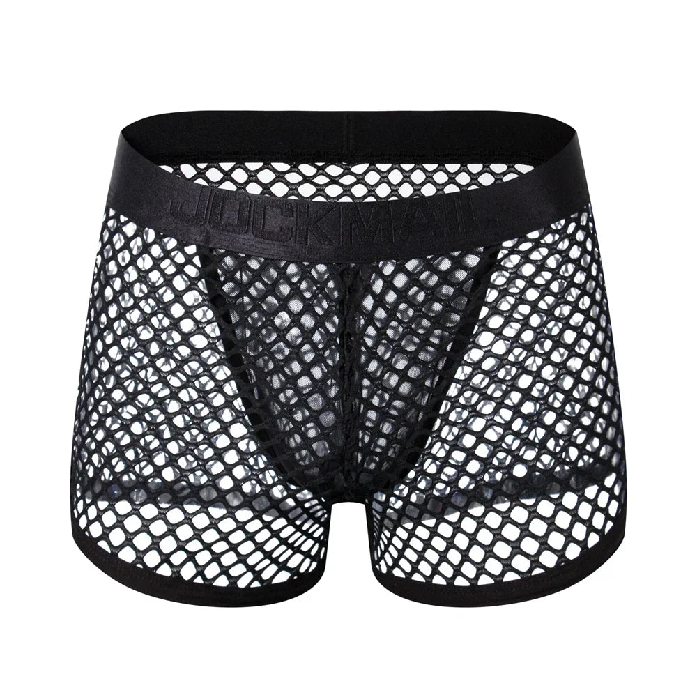 Jockmail Reveal All Fishnet Underwear Shorts
