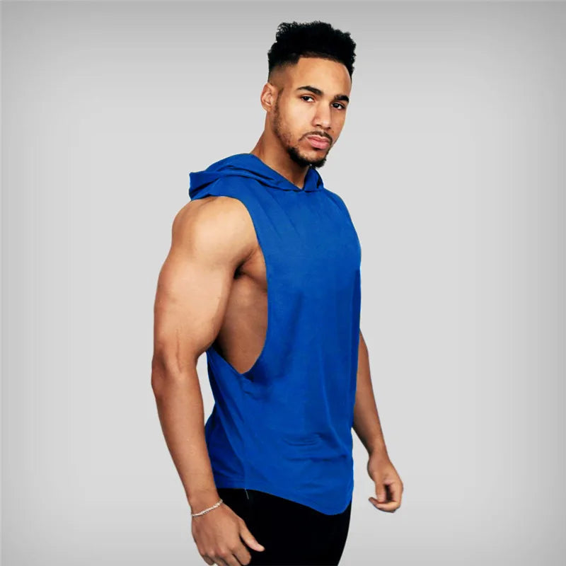 Men's Hooded Fitness Racerback Vest