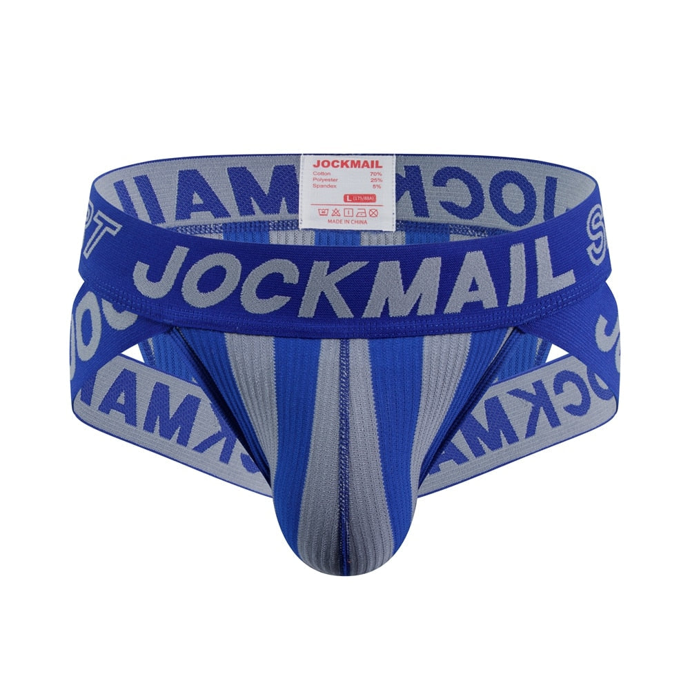 JOCKMAIL Striped & Strapped Briefs