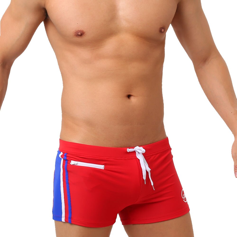 Quick Drying Swim Trunks With Zipper Pocket