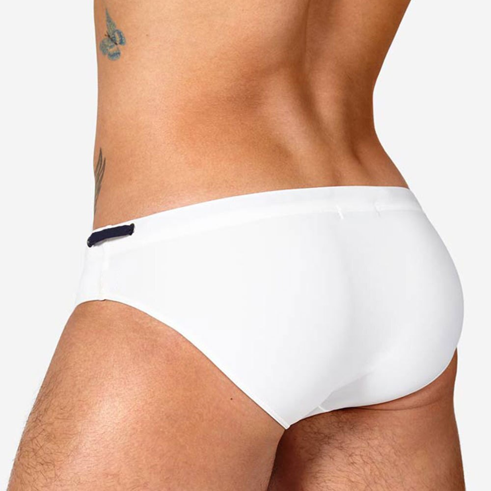 Solid Color Swim Briefs for Men