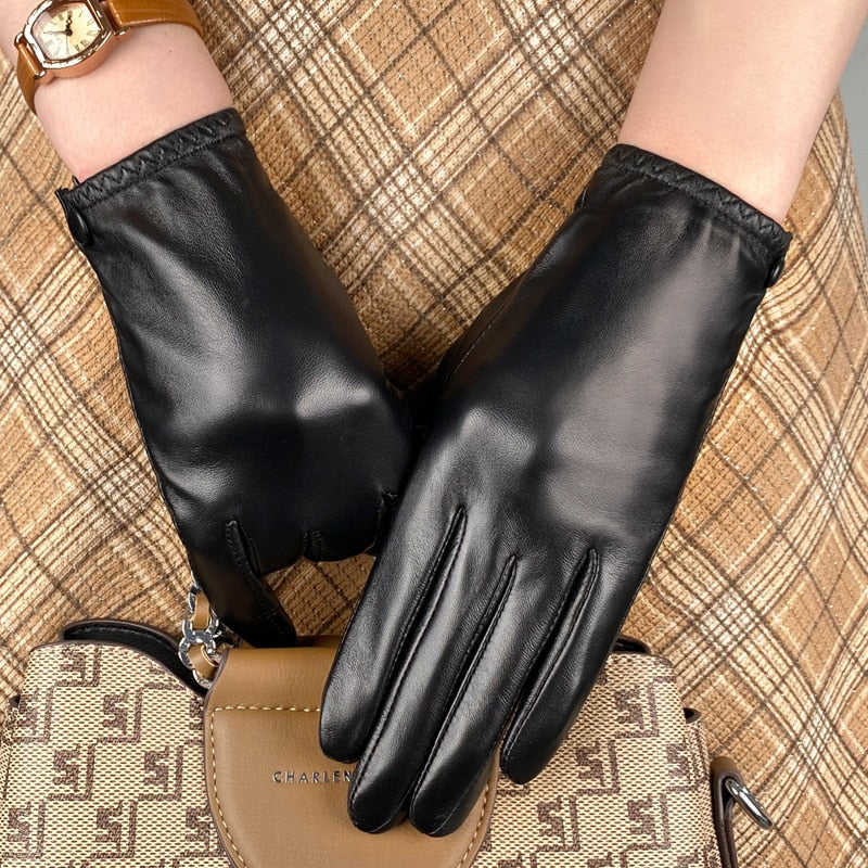 Womens Leather Winter Gloves