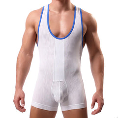 Men's Striped Bottom Jumpsuit