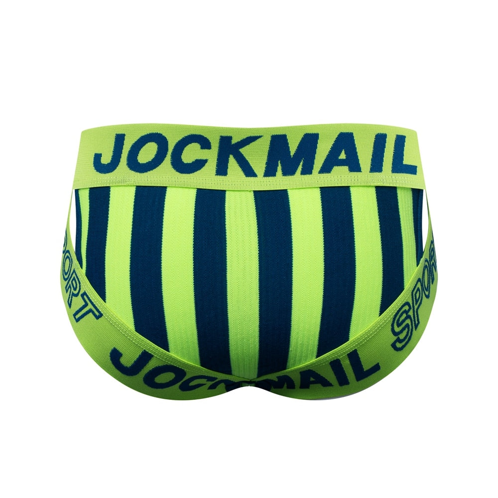 JOCKMAIL Striped & Strapped Briefs