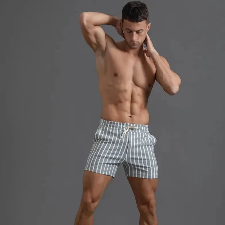 Vertical Stripes Slim Fit Shorts