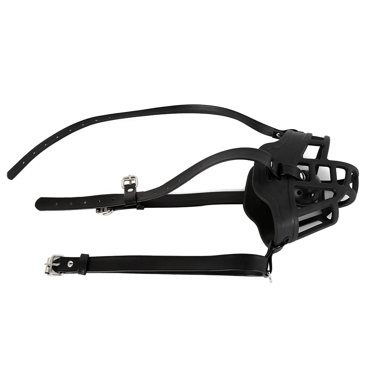 Half Face Slave Mask with Gag Ball Muzzle