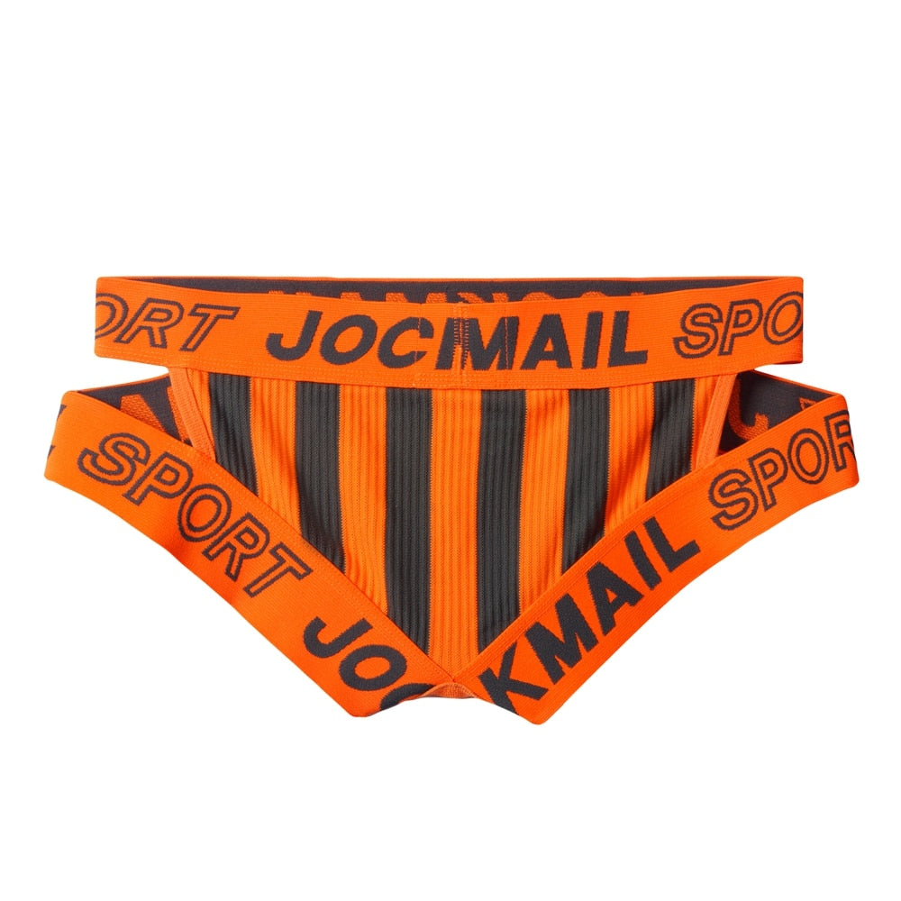 JOCKMAIL Striped & Strapped Briefs